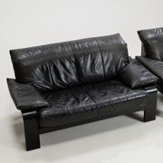 German postmodern brutalist lounge sofa by Rolf Benz for Musterring, 1990s, set of 2.
