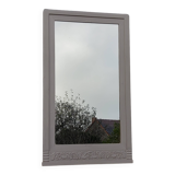 Miroir ancien des années 1920 en chêne patine grise 149cm