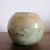 Vase boule verre laqué