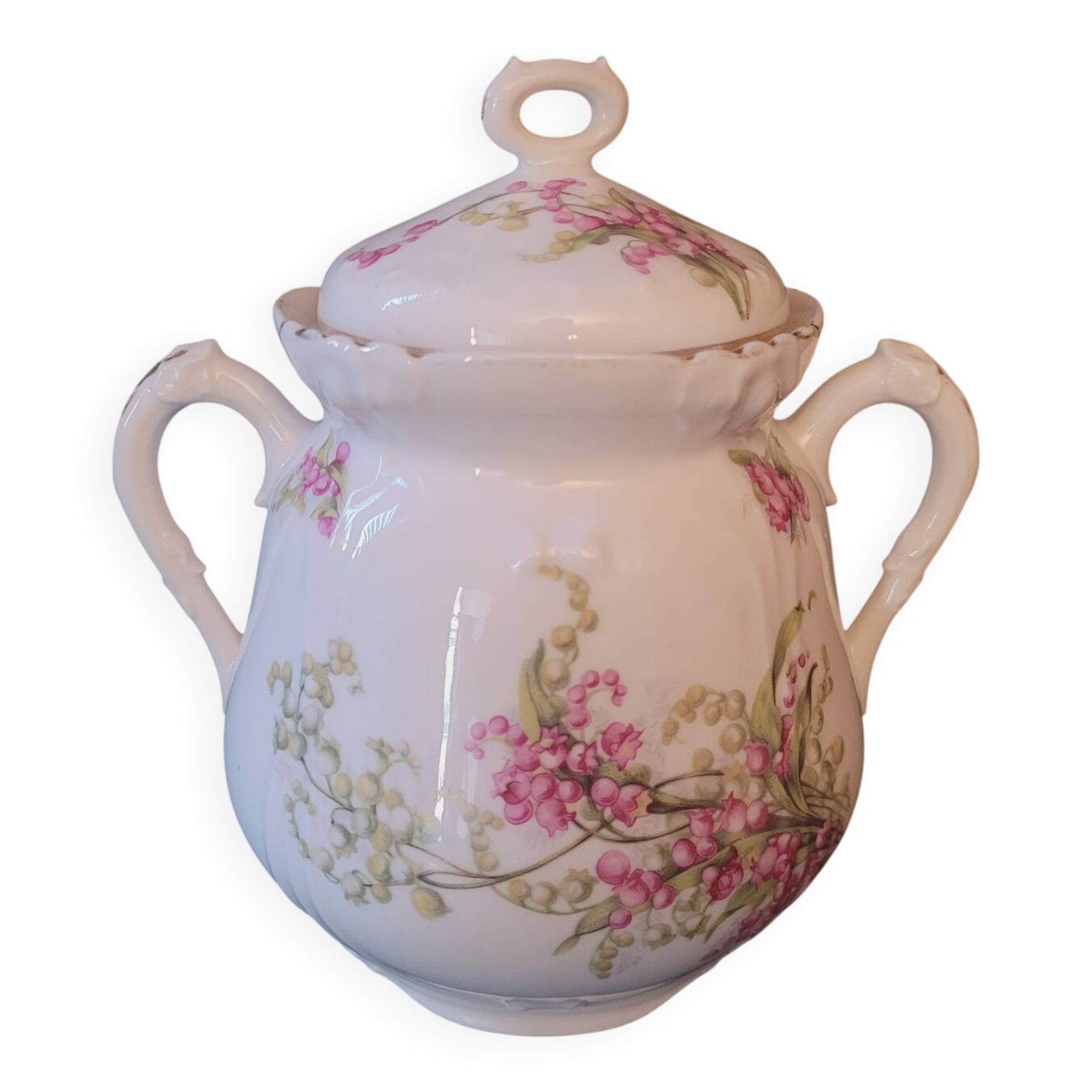 Victorian porcelain sugar bowl