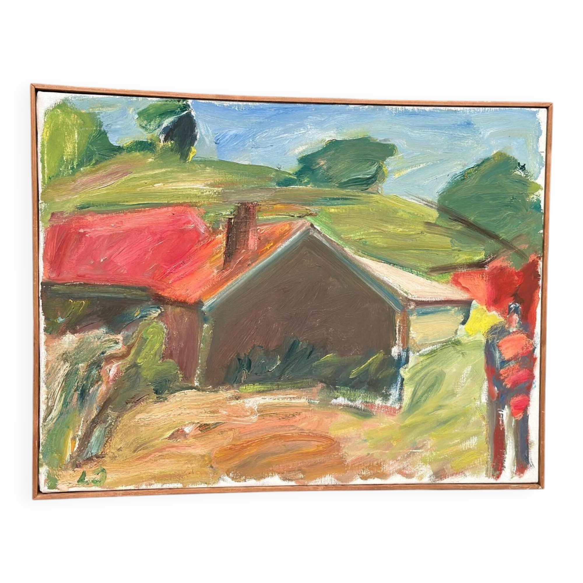 Huile sur toile originale – “Strandhus äleklinta” par Lennart Johansson