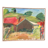 Original Oil On Canvas – “Strandhus äleklinta” By Lennart Johansson