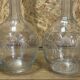 Pair of decanters nineteenth crystal grave, baccarat quality, Saint Louis, chic decoration
