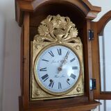 Polychrome comtoise clock of flowers