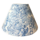 Abat-jour toile de Jouy bleu