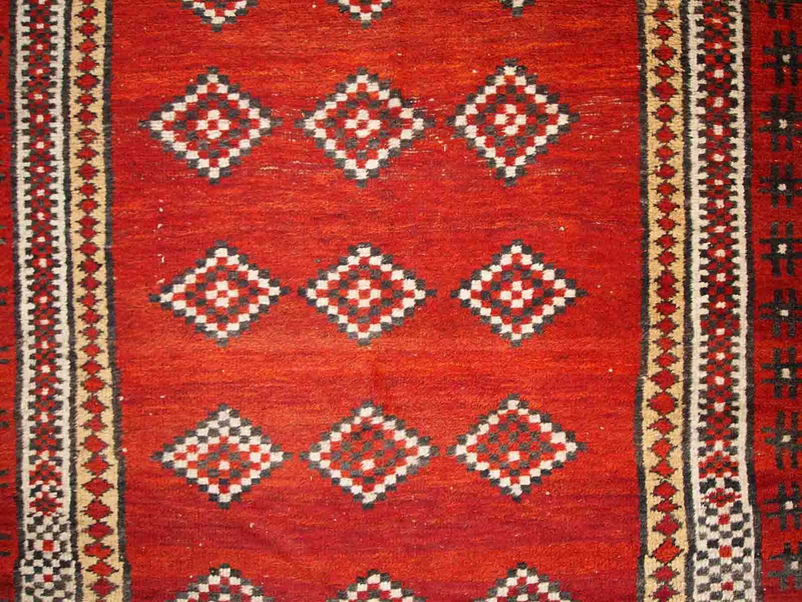 Old Uzbek Gulyam handmade carpet 104cm x 170cm