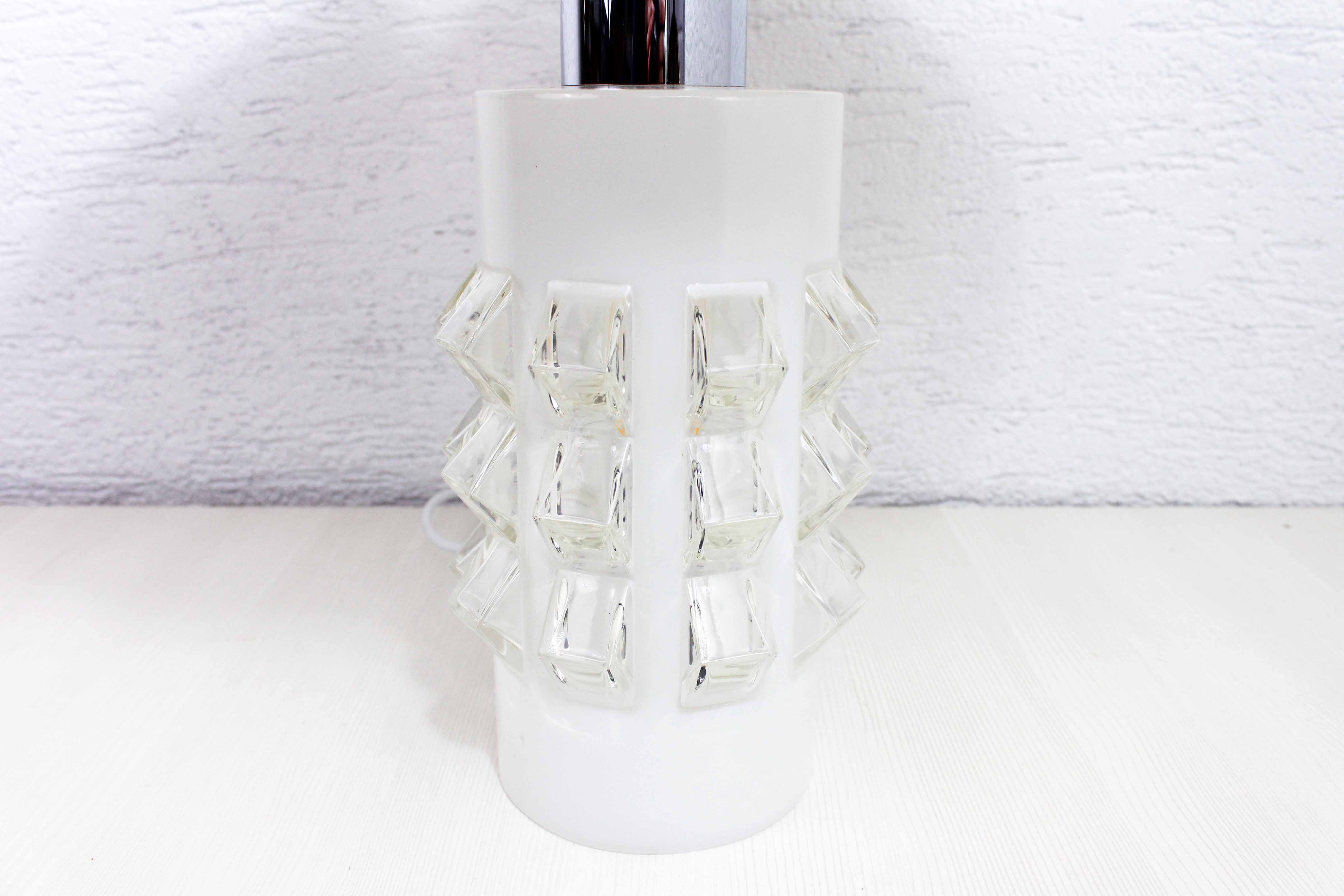 Glass table lamp 1970