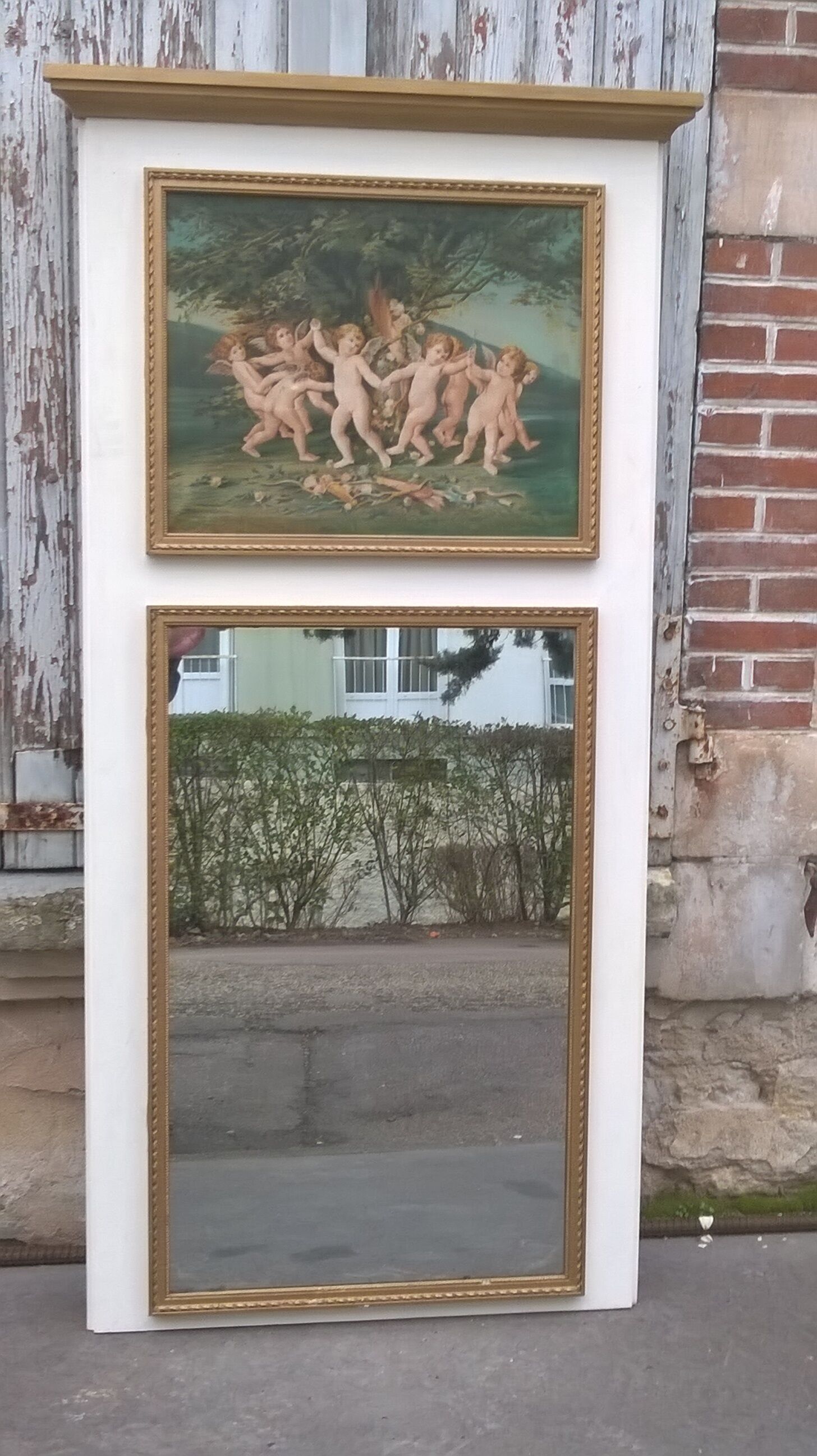 trumeau mirror louis xvi style 104x66cm