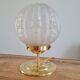 Art Deco globe table lamp in frosted glass