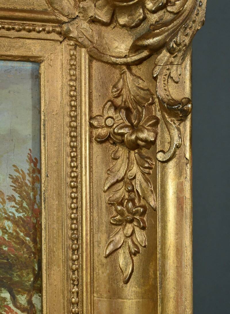 Painting “The Temple of Tivoli”, Italy – Late 19th century