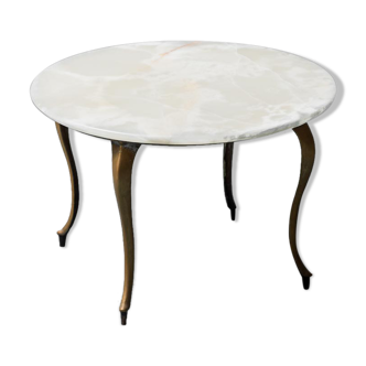 Coffee table marble metal 50s