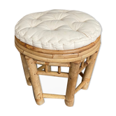 Tabouret en bambou vintage