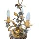 Vintage Florentine lamp Rivolta Paralumi Milano in gold and silver metal