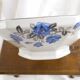 Old porcelain hollow dish of Limoges blue flowers