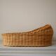 Wicker woven doll basket
