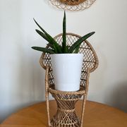 Porte-plante Emmanuelle en rotin vintage