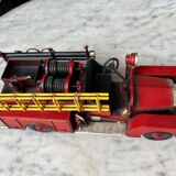 Retro metal fire truck