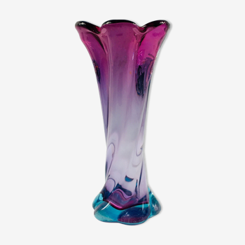 Mid-Century Twisted Murano Glass Vase from Made Murano Glass, 1960s