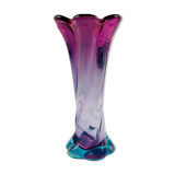 Vase torsadé en verre de Murano du milieu du siècle, fabriqué en verre de Murano, années 1960