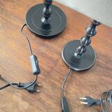 Paire lampes bobines ikea vintage