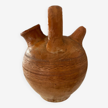 Terracotta gargoulette pitcher