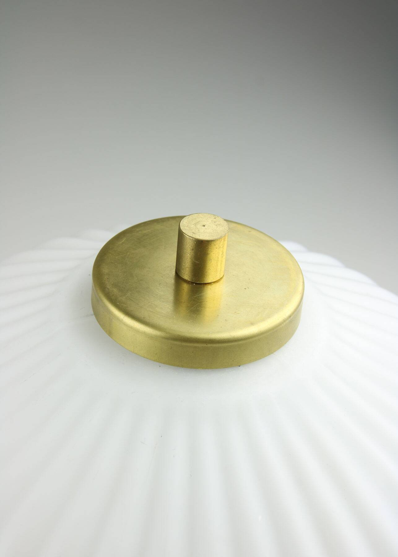 Mid-Century Brass & Glass Table Lamp