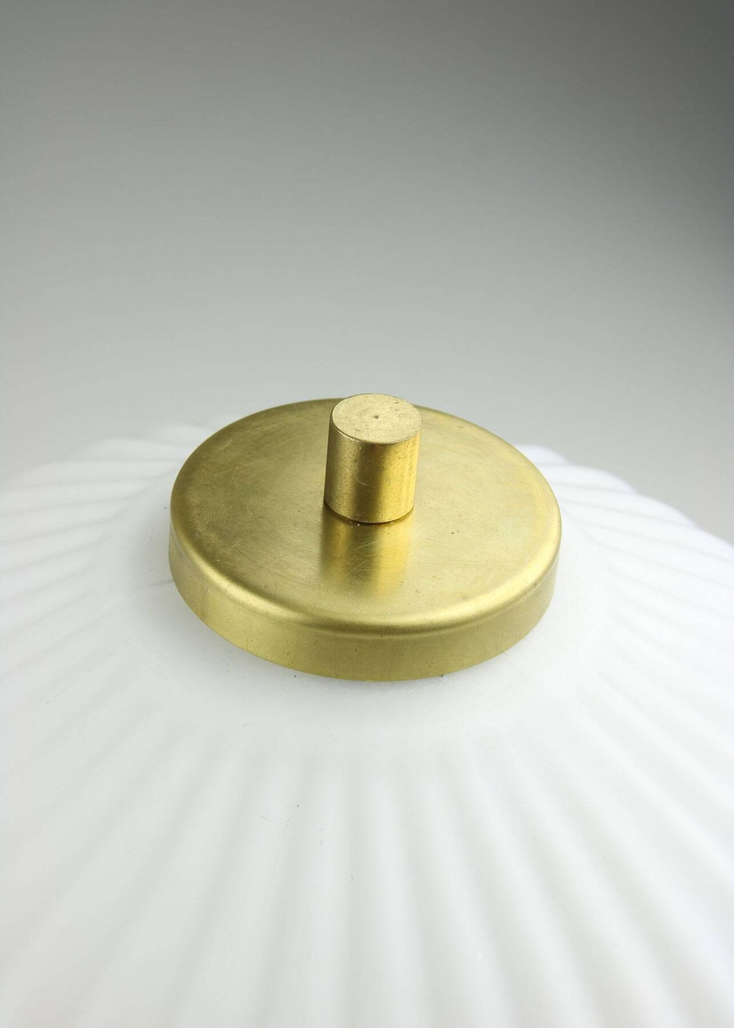 Mid-Century Brass & Glass Table Lamp
