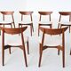 Harry Ostergaard set of eight dining chairs teak Randers 1960