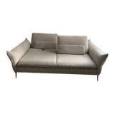 Beige boucle modular sofa