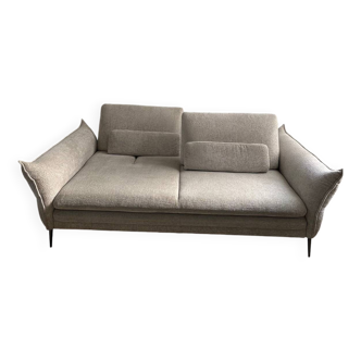 Canapé modulable beige bouclette