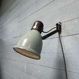 Industrial Fabrilux wall lamp with gray enamel shade