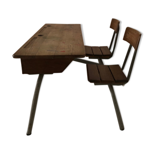Bureau d'écolier double