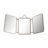 Barber triptych mirror with decorations