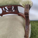 Old green velvet empire chair