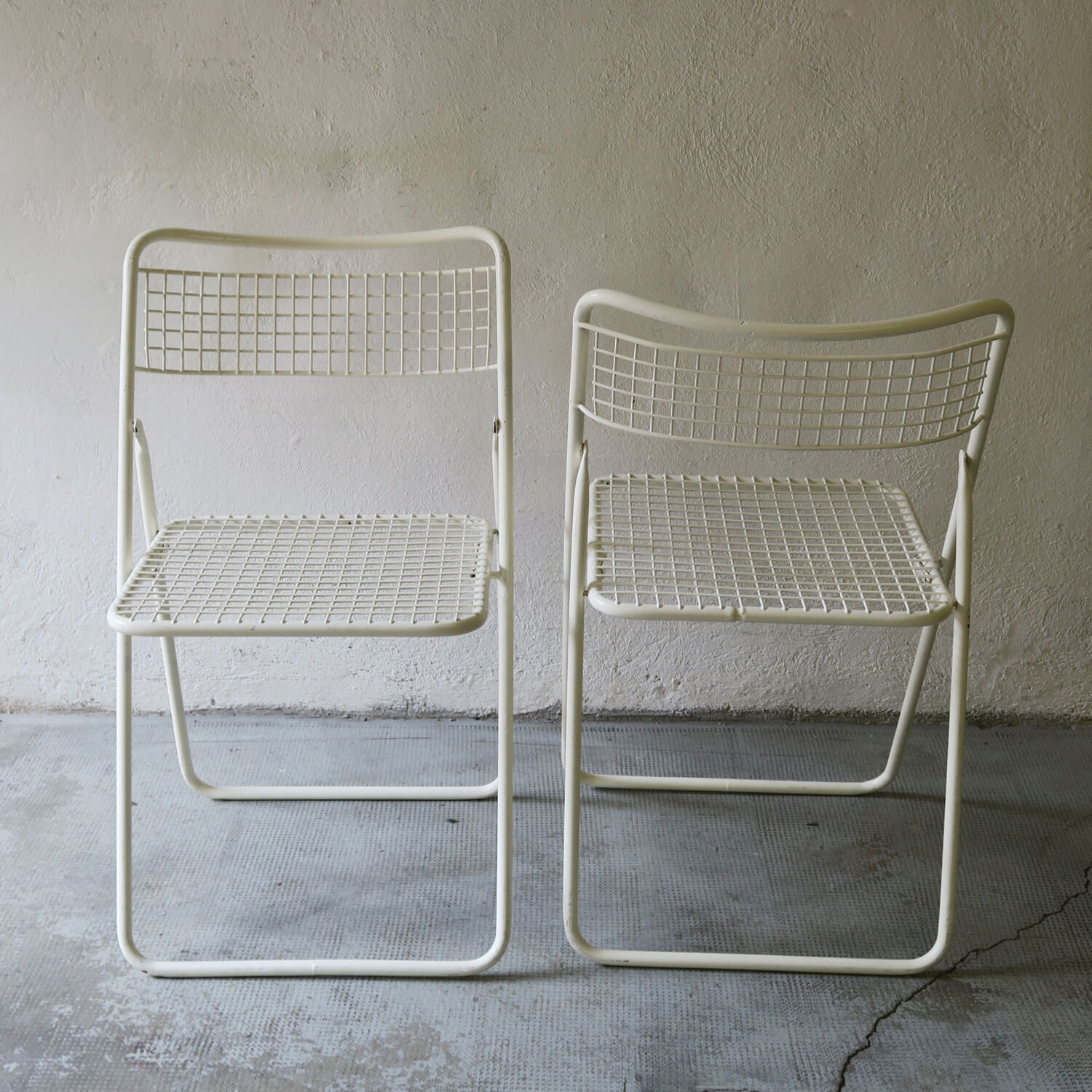 Pair of metal chairs