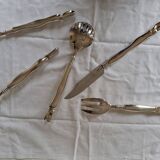 5 silver-plated serving cutlery by sculptor Miguel Berrocal