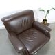 Brown leather swivel chair