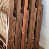 Set of 5 foldable cannate chairs (50s-60s)
