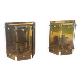 Pair of Pro Brennstelle designer wall lights from the 70s