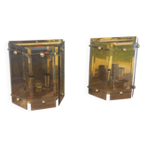 Pair of Pro Brennstelle designer wall lights from the 70s
