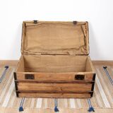 Large old trunk, wood and steel