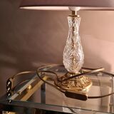 Lampe 1975 a 80 verre et  chrome or