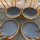Set de 4 chaises bois courbé viennoise bistrot