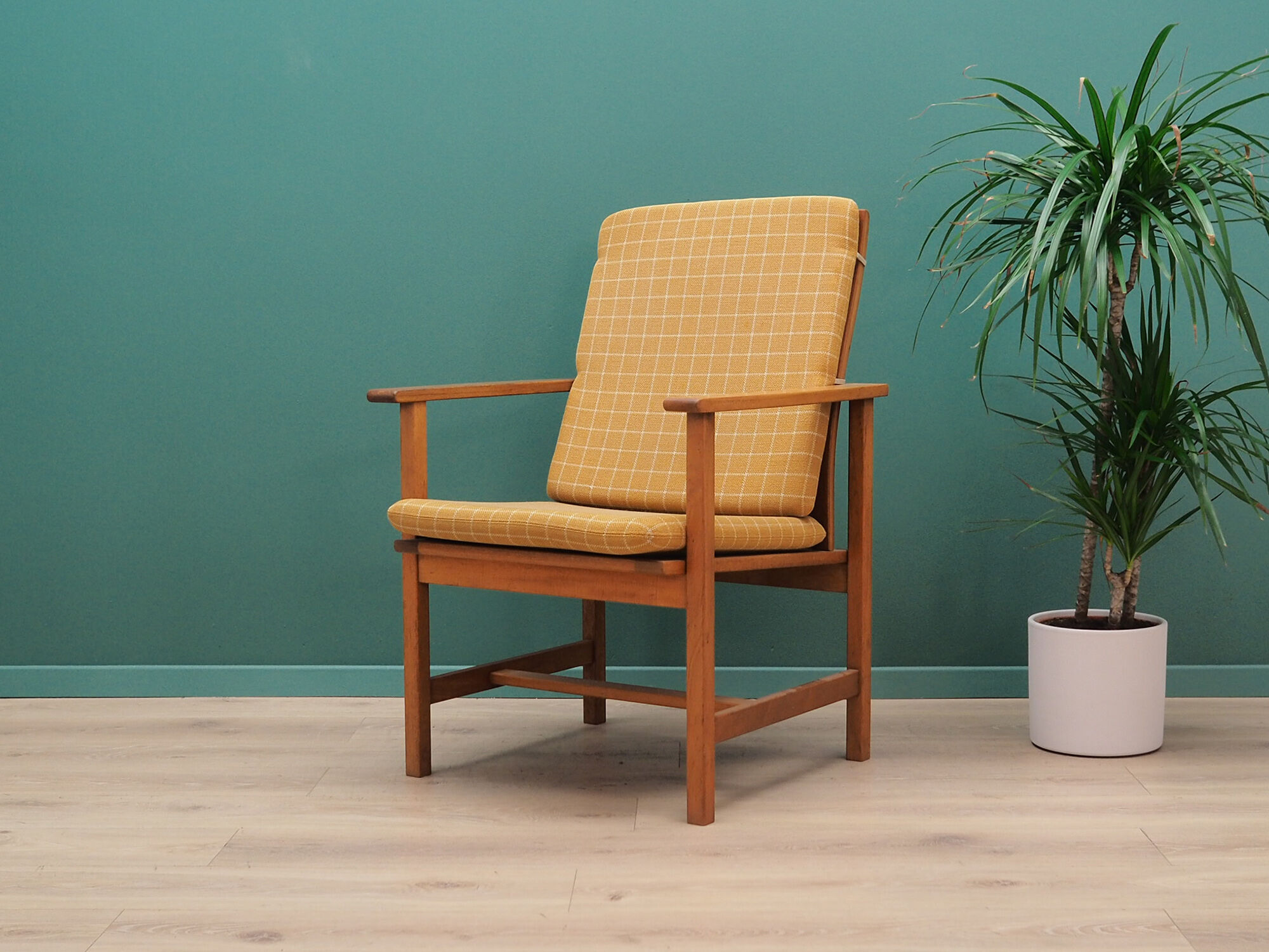 Yellow armchair, Danish design, 1970s, designer: Børge Mogensen