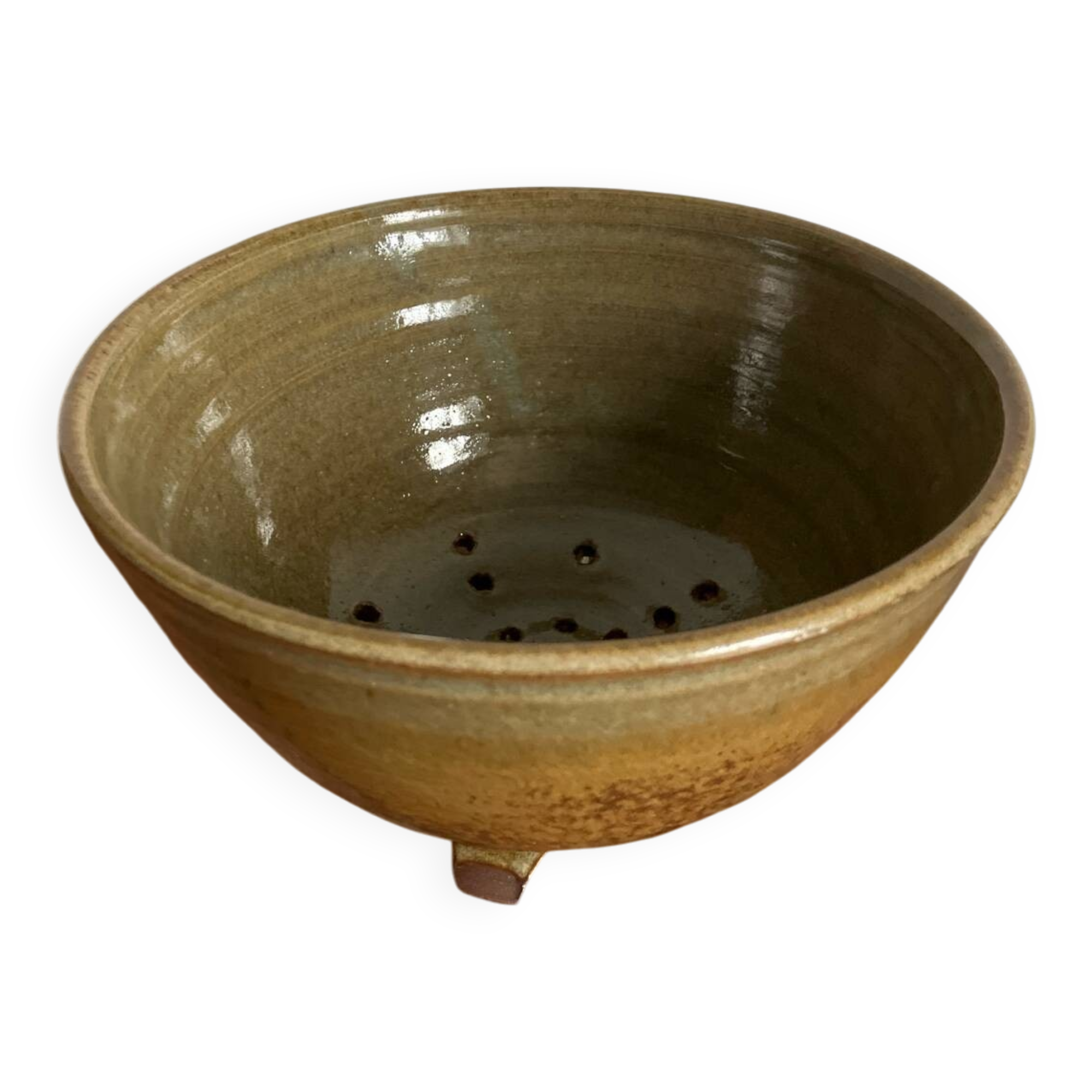 Stoneware dish strainer