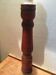 Indian candle holder in painted and patinated teak
