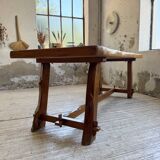 Aranjou farmhouse table in blond elm, 1950s
