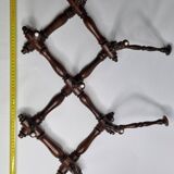 Old extendable wooden coat rack, Napoleon III, 9 hooks