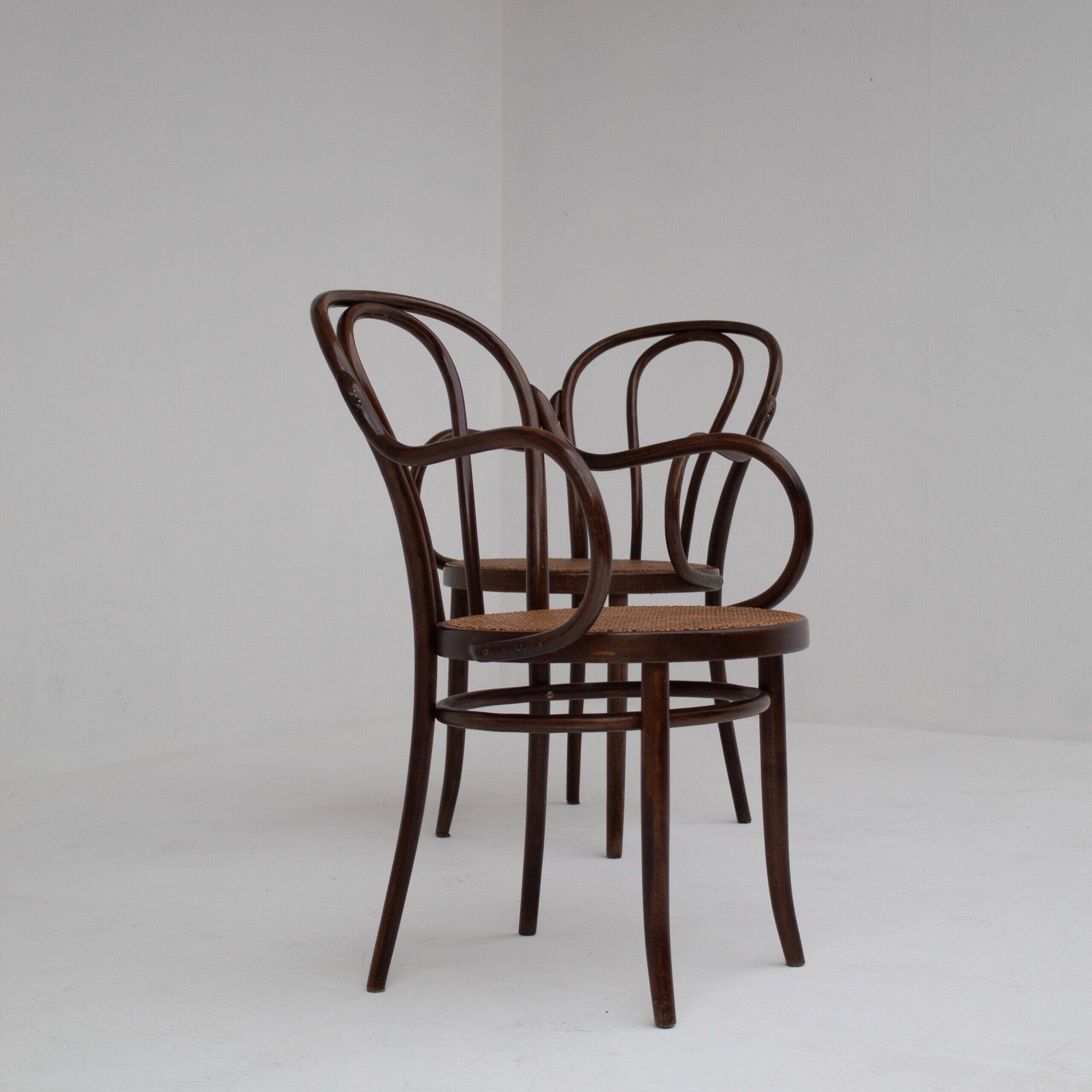 Pair of Thonet bentwood armchairs
