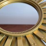 Miroir soleil doré n°2 style vintage